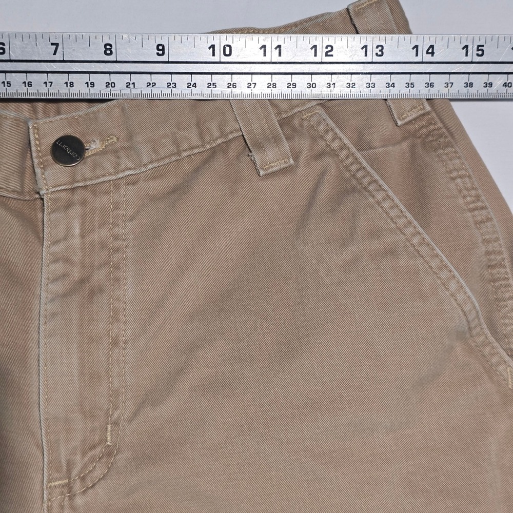 Carhartt Mens 30x32 Tan Canvas Work Pants Straight Leg Khaki 100095-253‎ B01 - Picture 13 of 16